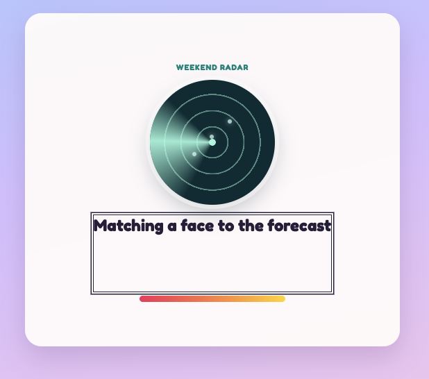 A short loading screen that looks like a search.